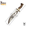 Nile, Bowie Knife, Laser Engraving, Wolf Design, Camping Knife Handmade Handcrafted Hunting Knife With Genuine Leather Sheath - Image 2