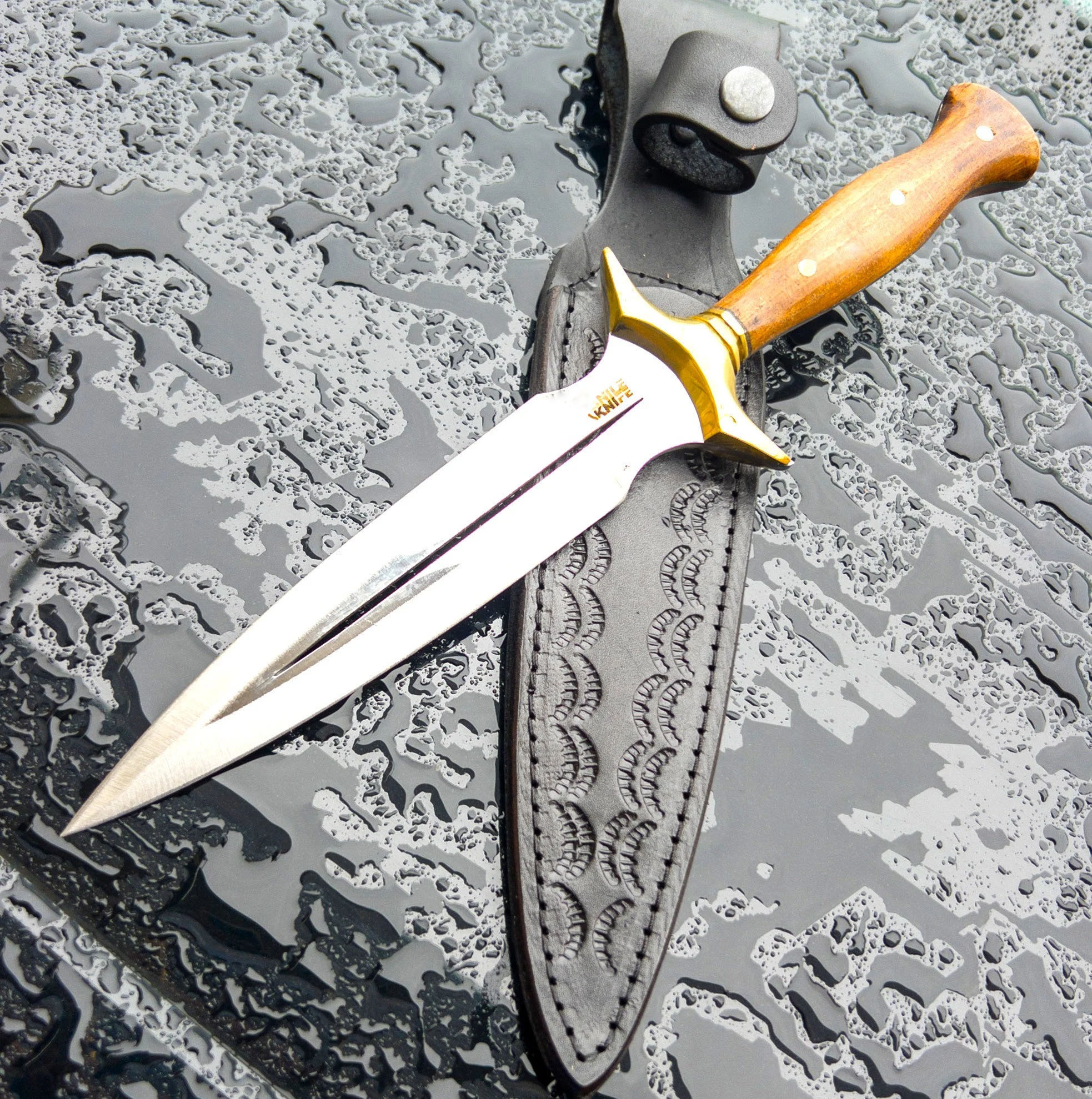 Handmade Fairbairn Sykes Knife with Case Hunting Knife , Double Edge Knife , Groomsmen Gifts, Full Tang Knife, Tactical Fixed Blade Knife - Image 5