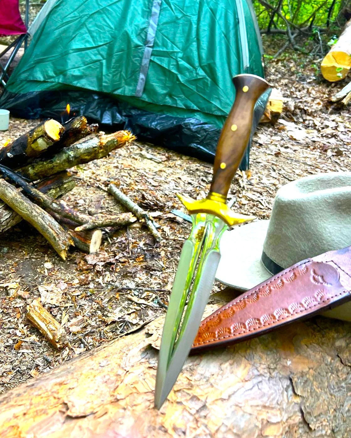 Handmade Fairbairn Sykes Knife with Case Hunting Knife , Double Edge Knife , Groomsmen Gifts, Full Tang Knife, Tactical Fixed Blade Knife - Image 9