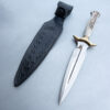 Deer Antler Knife , Handmade Fairbairn Sykes Knife with Case , Hunting Knife , Double Edge Knife , Father’s Day gift - Image 3