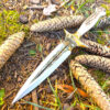 Deer Antler Knife , Handmade Fairbairn Sykes Knife with Case , Hunting Knife , Double Edge Knife , Father’s Day gift - Image 5