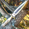 Deer Antler Knife , Handmade Fairbairn Sykes Knife with Case , Hunting Knife , Double Edge Knife , Father’s Day gift - Image 6