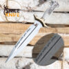 Deer Antler Knife , Handmade Fairbairn Sykes Knife with Case , Hunting Knife , Double Edge Knife , Father’s Day gift - Image 11