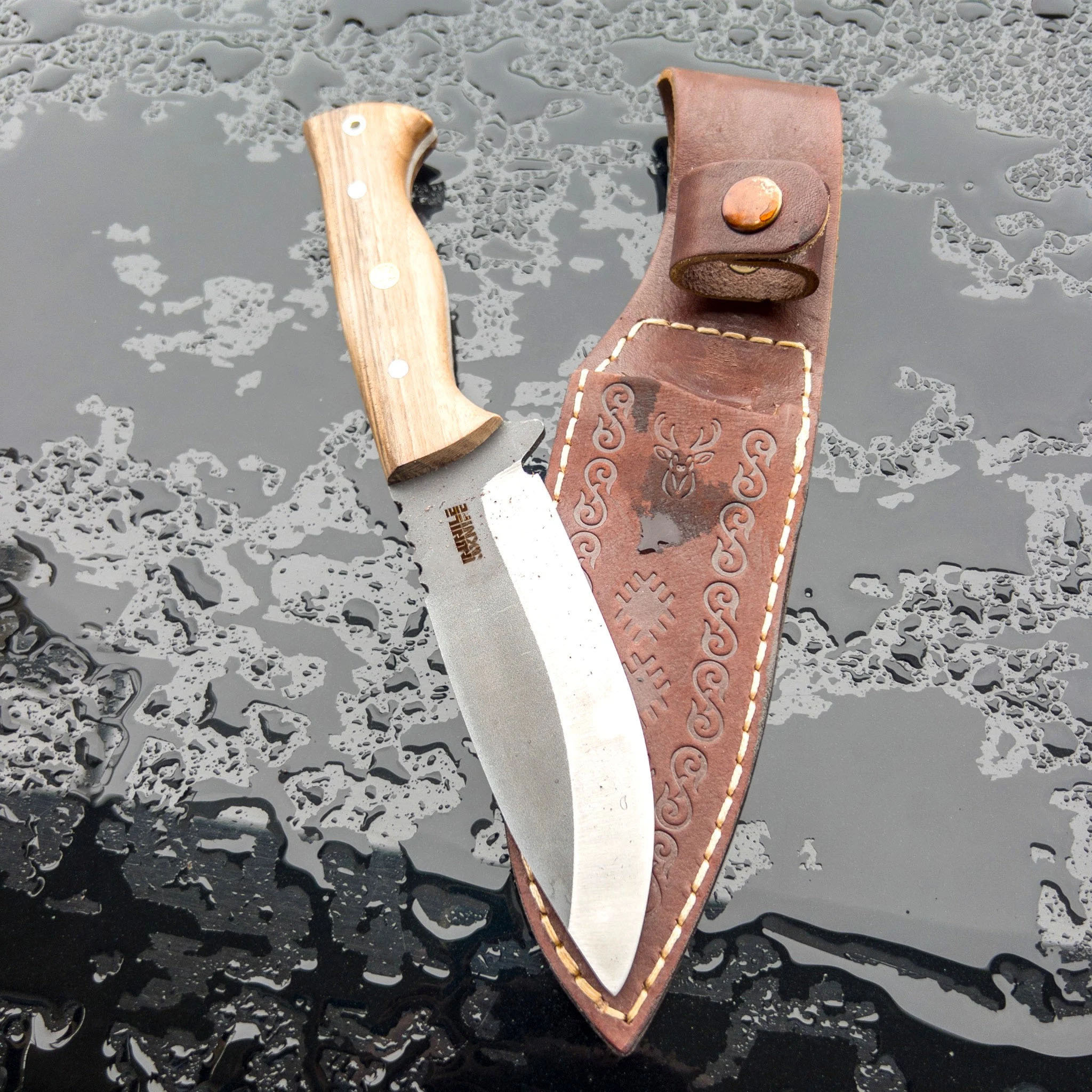 Hand Forge Bushcraft Knife. Camping knife. Handmade knife. bushcraft knife. Knife for the forester. Camping tools. Japanese knife. Hunting - Image 8