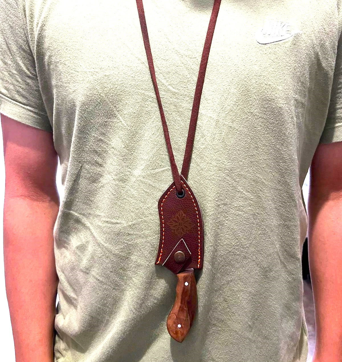 Handmade Necklace Knife and Sheath, Pendant Knife, Camping Gift, Father's Day Gift, Neck Knife, The Best Neck Knives with Good Sheaths - Image 4