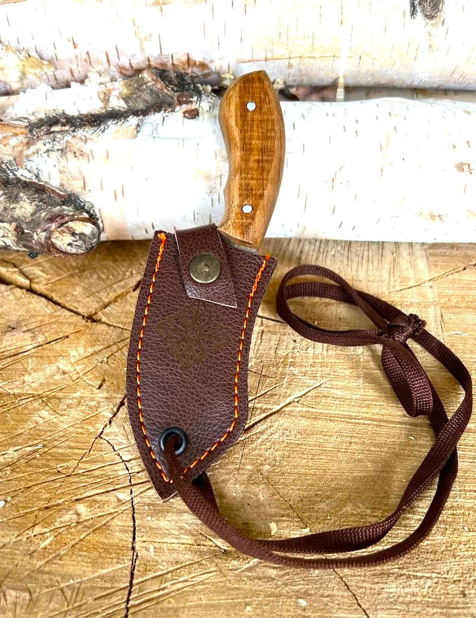 Handmade Necklace Knife and Sheath, Pendant Knife, Camping Gift, Father's Day Gift, Neck Knife, The Best Neck Knives with Good Sheaths - Image 6