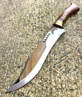 16-Inch Bowie Knife with Sheath Custom Handmade German Steel Knife - Razor-Sharp Gift For Real Men, USA Kukri Knife, USA Camping Knife