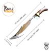 16-Inch Bowie Knife with Sheath Custom Handmade German Steel Knife - Razor-Sharp Gift For Real Men, USA Kukri Knife, USA Camping Knife - Image 2