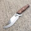 NILE Bushcraft Knife - Wood Handle Handmade Drop Point Hunting Skinning Knife Goat Engraved - Image 3