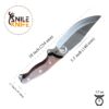 NILE Bushcraft Knife - Wood Handle Handmade Drop Point Hunting Skinning Knife Goat Engraved - Image 2