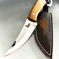 Custom Hand Forged Hunting Karambit Full Tang knife With Lather Sheath Engraved Knife, Personalized Knives, Anniversary Gift, Handmade Gift