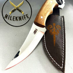Custom Hand Forged Hunting Karambit Full Tang knife With Lather Sheath Engraved Knife, Personalized Knives, Anniversary Gift, Handmade Gift