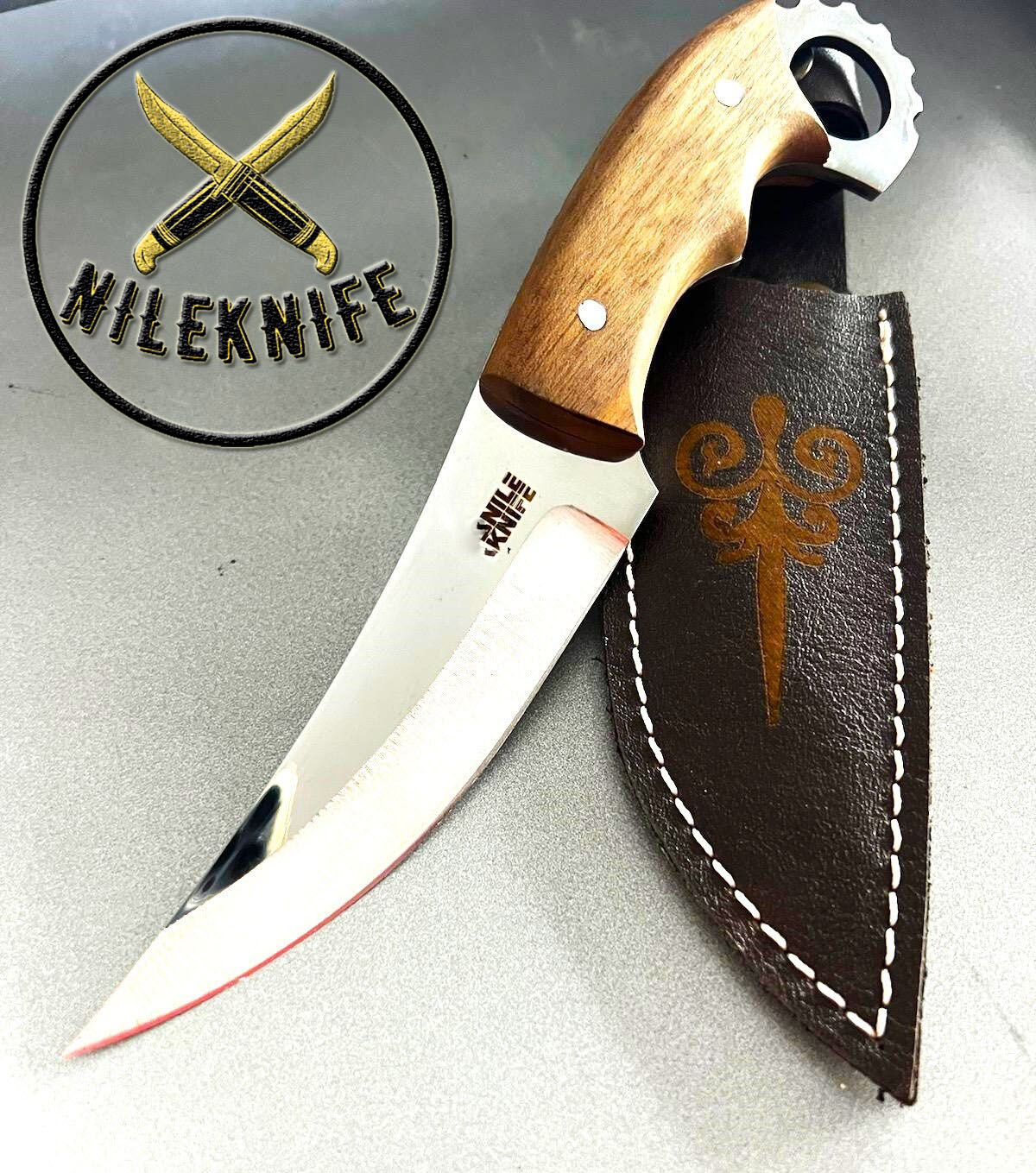 Custom Hand Forged Hunting Karambit Full Tang knife With Lather Sheath Engraved Knife, Personalized Knives, Anniversary Gift, Handmade Gift