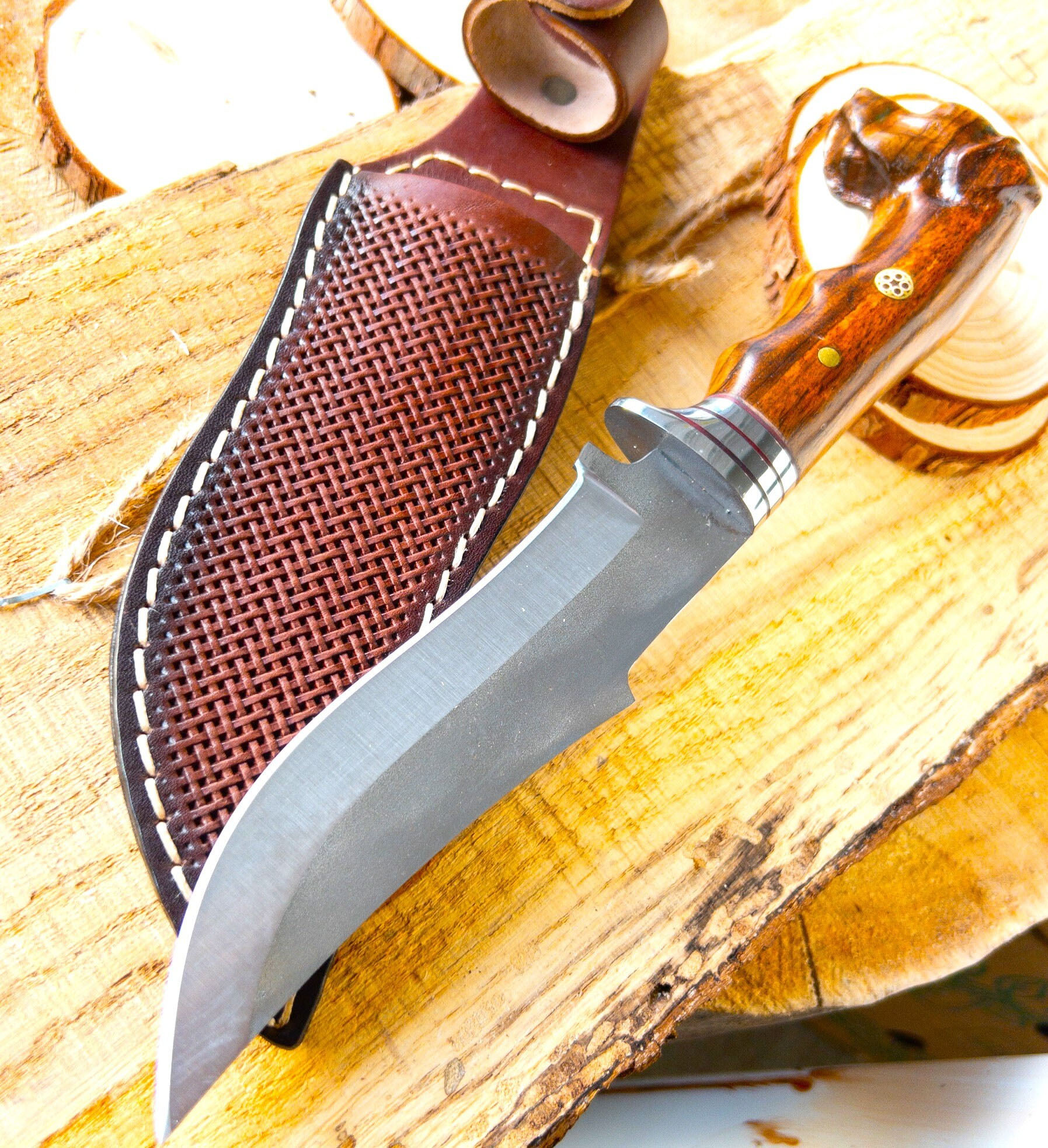 Handmade Hunting Knife, Personalized Knife for Husband, Hunting Knife, Custom Knife, Boyfriend Gift, Hunting Dogs Handle - Image 9