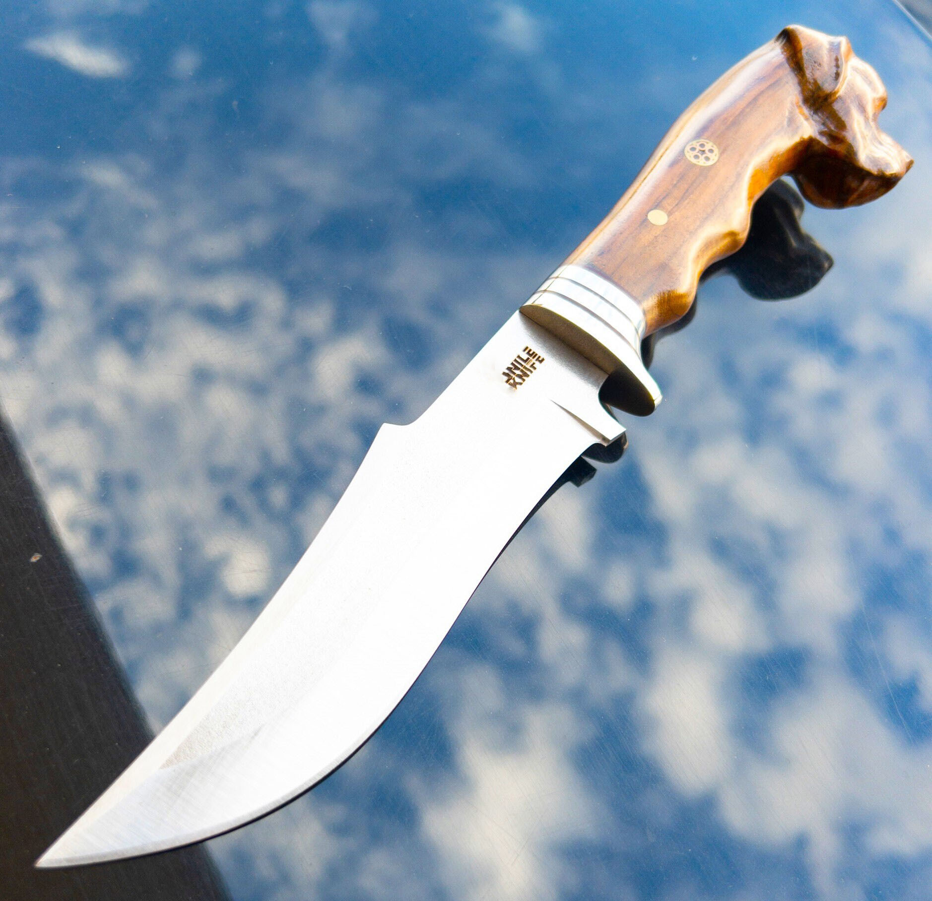 Handmade Hunting Knife, Personalized Knife for Husband, Hunting Knife, Custom Knife, Boyfriend Gift, Hunting Dogs Handle