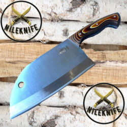 Hand Forged Serbian Style Cleaver knife| T5 French Stainless Steel. BBQ Cleaver. Kitchen Knife Butcher Knife Gift for Men