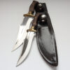 2-Pieces Bowie Knife, Wild Westerner Clip Point Bowie Hunting Knife - Stainless Steel Collectible Outdoor Knife with Sheath - Image 5