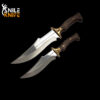 2-Pieces Bowie Knife, Wild Westerner Clip Point Bowie Hunting Knife - Stainless Steel Collectible Outdoor Knife with Sheath - Image 6