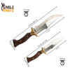 2-Pieces Bowie Knife, Wild Westerner Clip Point Bowie Hunting Knife - Stainless Steel Collectible Outdoor Knife with Sheath - Image 2
