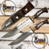 2-Pieces Bowie Knife, Wild Westerner Clip Point Bowie Hunting Knife - Stainless Steel Collectible Outdoor Knife with Sheath - Image 11