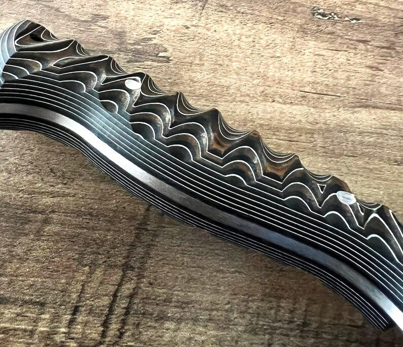 Handmade Cleaver Knife - Forged Serbian Chef Cleaver, Personalized Handmade Almazan Knife, Kitchen Knife, Chef Gifts, Engraved Knife - Image 6