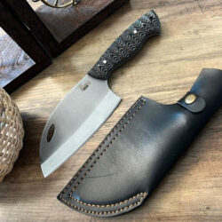 Handmade Cleaver Knife - Forged Serbian Chef Cleaver, Personalized Handmade Almazan Knife, Kitchen Knife, Chef Gifts, Engraved Knife