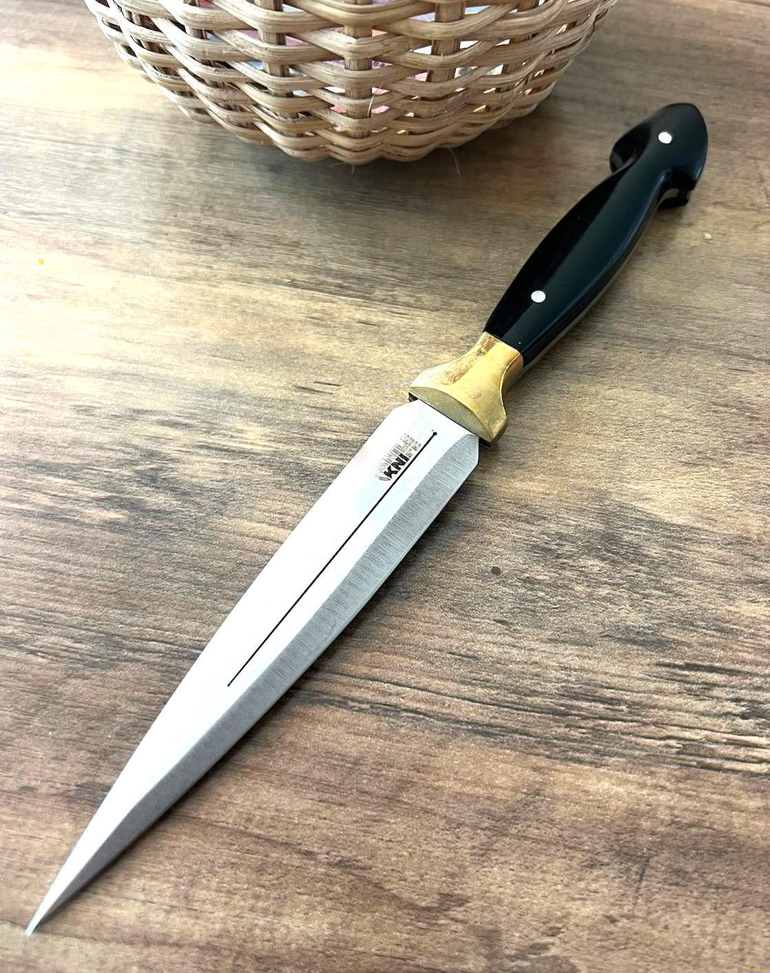Handmade Custom Gift for Men Knife Double Edge Knife for Gift Pretty Personalized Gift For Women Custom Engraved Gift, Black Handle Knife - Image 3