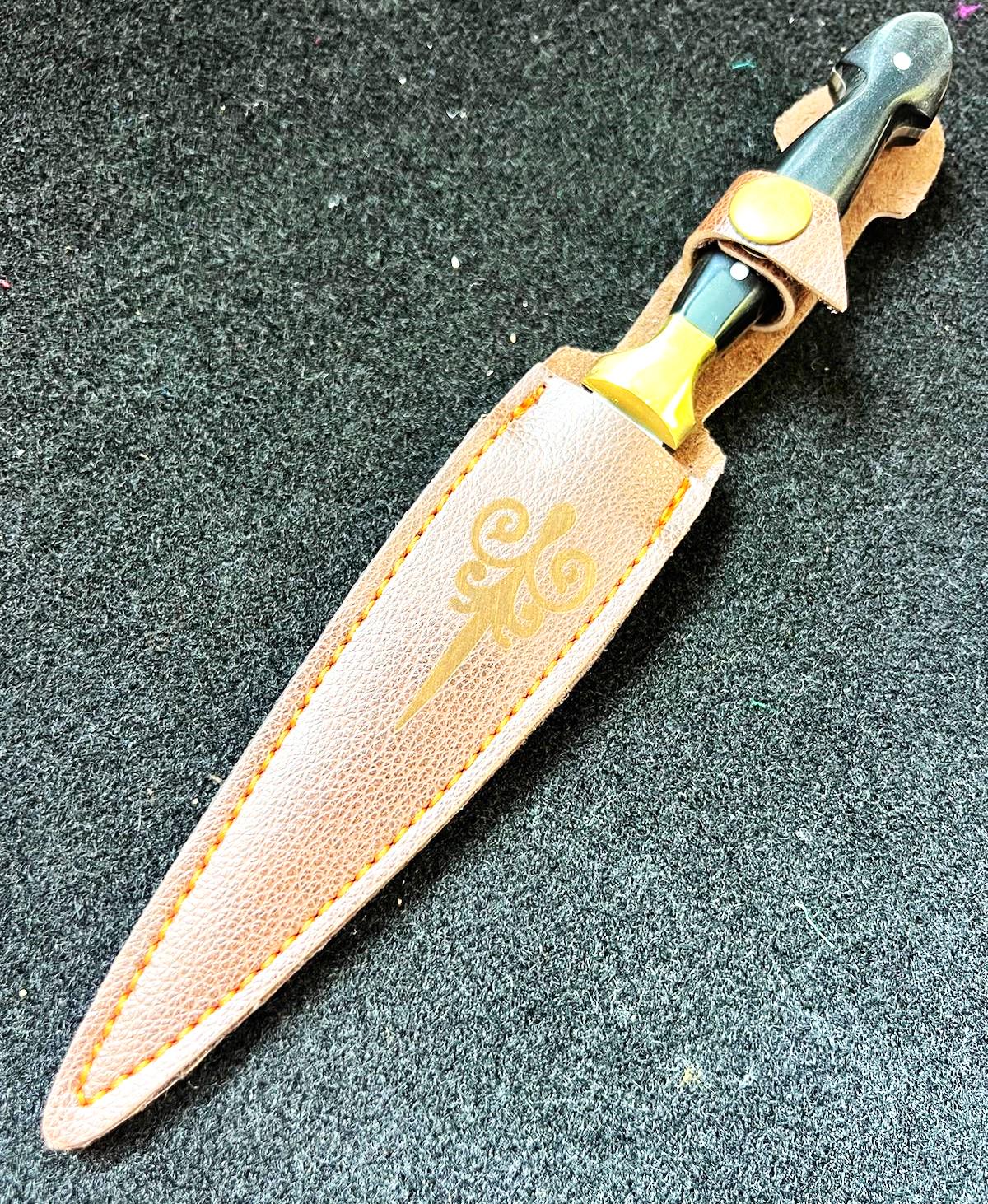 Handmade Custom Gift for Men Knife Double Edge Knife for Gift Pretty Personalized Gift For Women Custom Engraved Gift, Black Handle Knife - Image 5