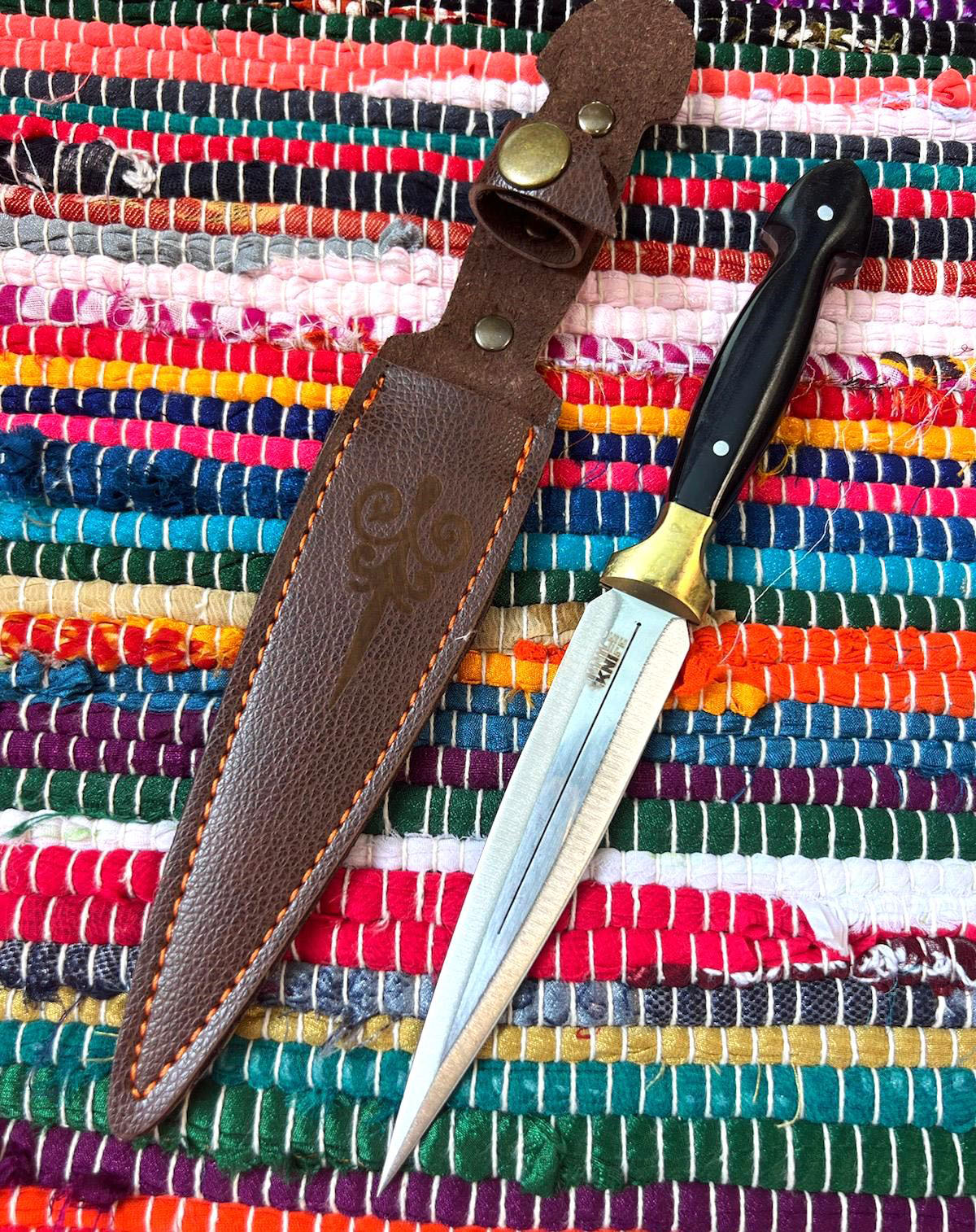 Handmade Custom Gift for Men Knife Double Edge Knife for Gift Pretty Personalized Gift For Women Custom Engraved Gift, Black Handle Knife - Image 7