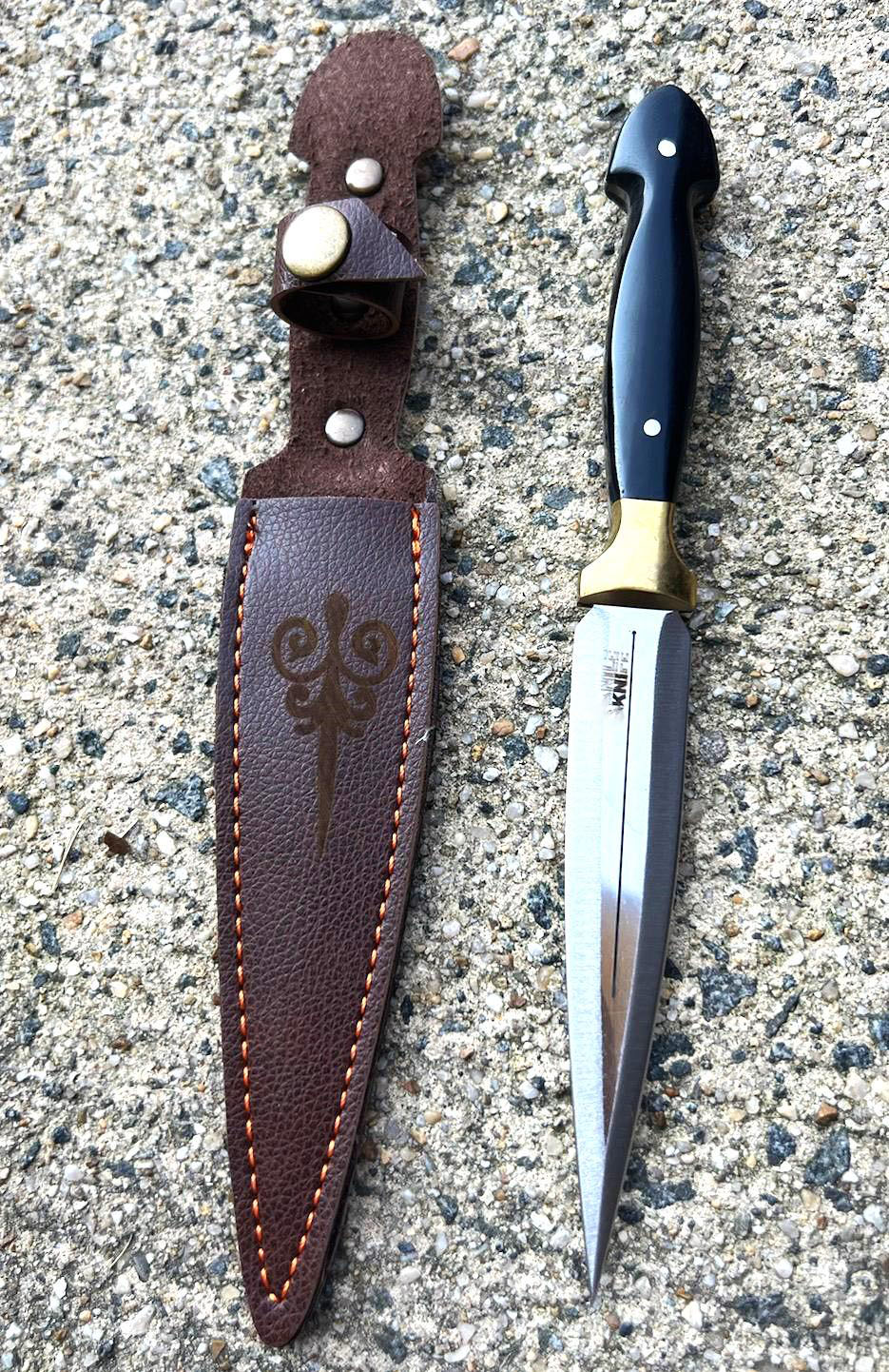 Handmade Custom Gift for Men Knife Double Edge Knife for Gift Pretty Personalized Gift For Women Custom Engraved Gift, Black Handle Knife - Image 9