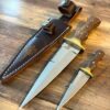 2 PC Bowie Knife, Fixed Blade Hunting Knife, Outdoor Survival Fixed Blade Knife Set with Leather Sheath – Dispatch Knives, Bushcraft knife - Image 5