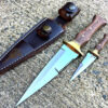 2 PC Bowie Knife, Fixed Blade Hunting Knife, Outdoor Survival Fixed Blade Knife Set with Leather Sheath – Dispatch Knives, Bushcraft knife - Image 8
