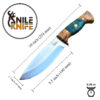 Handmade Knife Epoxy Handle, Natural Handmade Leather Case, Stainless steel 4116, bushcraft knife - Image 2