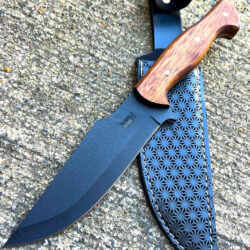 High Carbon Steel Knife, Powder Coated Rust Free Blade, Fixed Blade Hunting Knives, Bush Craft Knife, Tactical Knife For Men, Bowie Knife