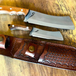 2-Piece Bowie Knife with Sheath, Fixed Blade, Two in one Personalized Custom Hunting Knife for Outdoor Adventures Camping Custom Knife