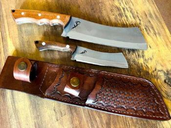 2-Piece Bowie Knife with Sheath, Fixed Blade, Two in one Personalized Custom Hunting Knife for Outdoor Adventures Camping Custom Knife