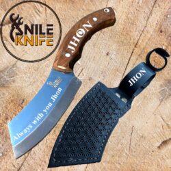 Nessmuk camping , Rosewood, Bushcraft Nessmuk Handmade knife, Custom Knife, Handmade Hunting Knife , Full Tang Blade , Engraved Nesmuk Knife