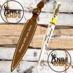 Nile, Fixed Blade Pocket Knife Stainless Steel and Deer Antler with Sheath