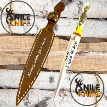 Nile, Fixed Blade Pocket Knife Stainless Steel and Deer Antler with Sheath