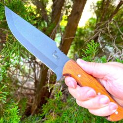 High Carbon Steel Knife, Powder Coated Rust Free Blade, Fixed Blade Hunting Knives, Bush Craft Knife, Tactical Knife For Men, Bowie Knife