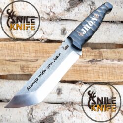 Meet the Sheathed Bowie Knife - A Reliable and Versatile Fixed Blade for Outdoor Enthusiasts - Personalized Knife for Husband, Hunting Knife