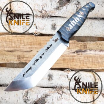 Meet the Sheathed Bowie Knife - A Reliable and Versatile Fixed Blade for Outdoor Enthusiasts - Personalized Knife for Husband, Hunting Knife