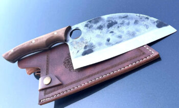 Serbian Chef Knife 7“, Butcher Cleaver Hand Forged Blade, Kitchen Gifts, Chef cleaver, Sharp Viking Knives for Meat Cutting, Camping knife