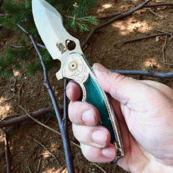 Custom Handmade Engraved Pocket Knife, Personalized Semi Automatic Lock-Epoxy Handle Pocket Knife, Collectible EDC Knife